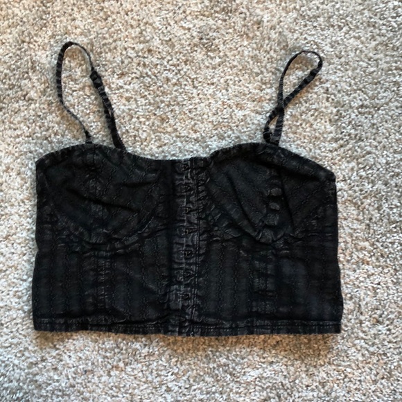 Lottie & Holly Tops - *SOLD* Black Crop Top